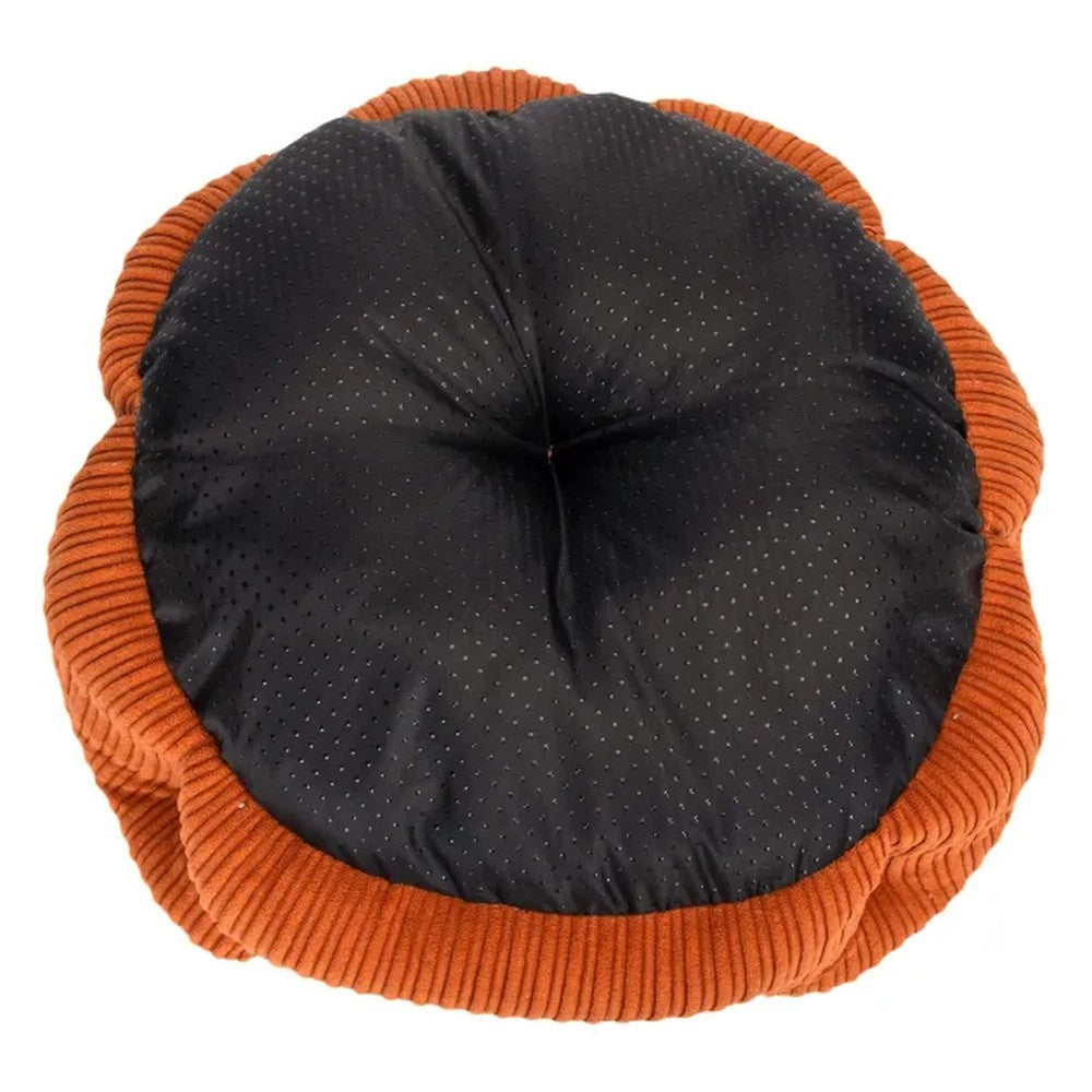 Cuccia tonda in velluto marrone per gatti 40x40x18 cm - immagine 3