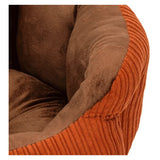 Cuccia tonda in velluto marrone per gatti 40x40x18 cm - immagine 5