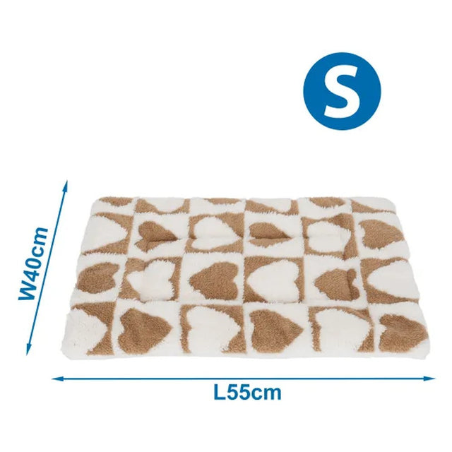 Cuscino coperta per animali bianco e caffè 55x40 cm