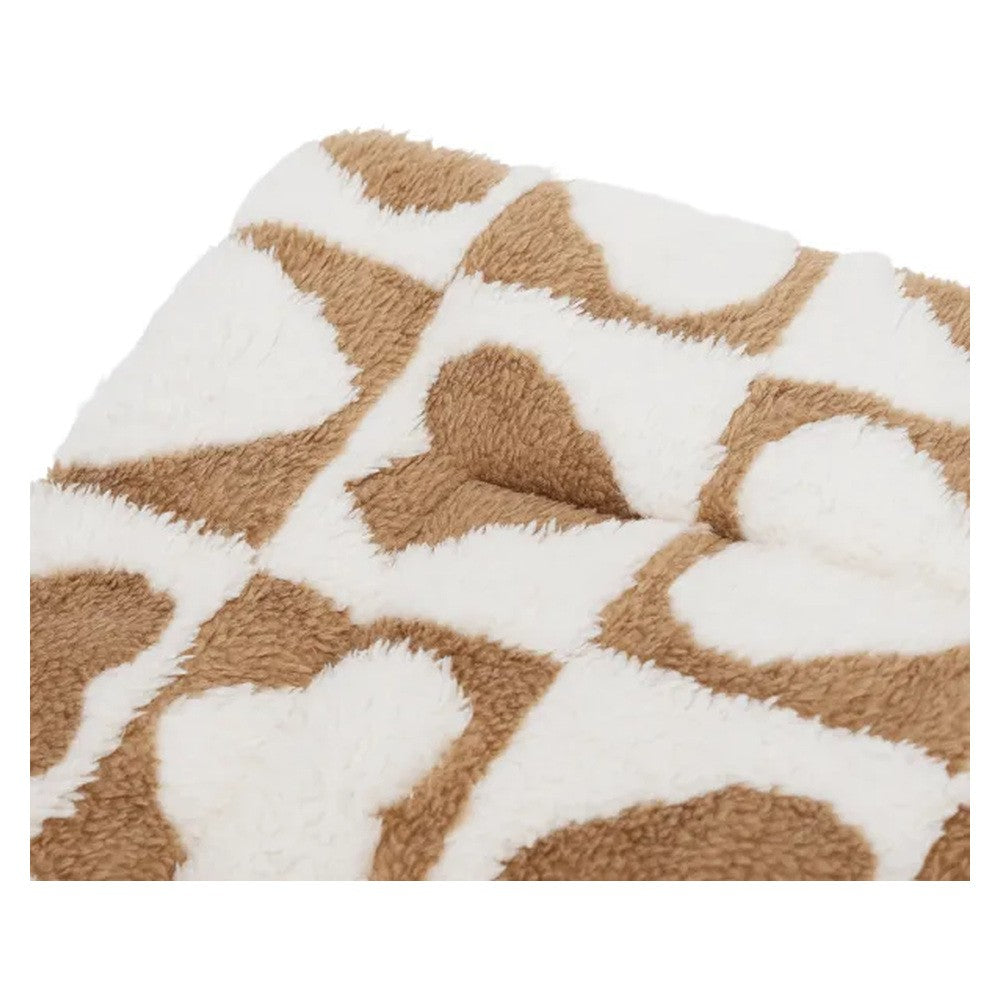 Cuscino coperta per animali bianco e caffè 55x40 cm - immagine 4