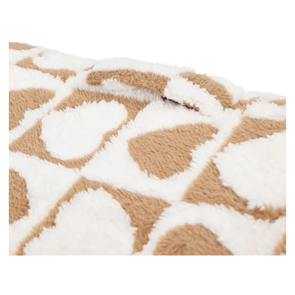 Cuccia a casetta con cuore bianca e marrone 48x45x39 cm - immagine 5