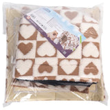 Cuccia a casetta con cuore bianca e marrone 48x45x39 cm - immagine 6