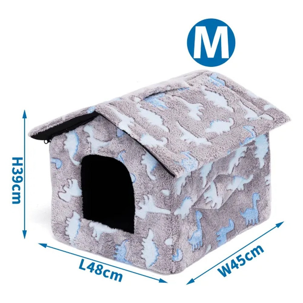 Cuccia a casetta con dinosauri 48x45x39 cm