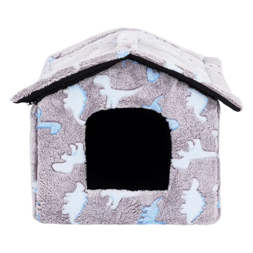 Cuccia a casetta con dinosauri 48x45x39 cm - immagine 2