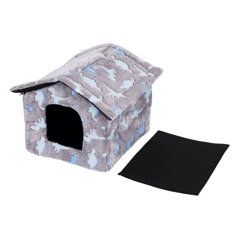Cuccia a casetta con dinosauri 48x45x39 cm - immagine 4