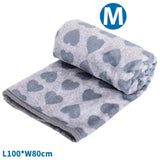 Coperta con cuori per animali 100x80 cm