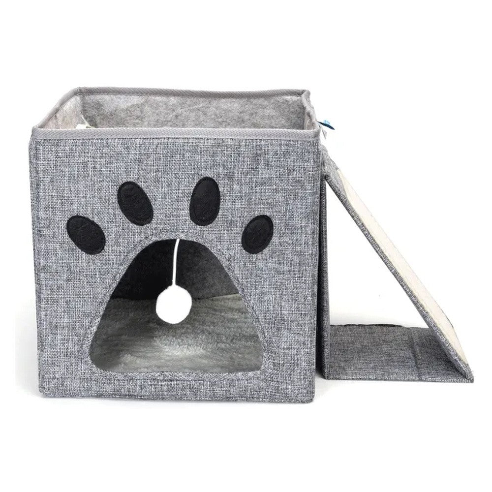 Cuccia componibile con tiragraffi per gatti 48x35x29 cm - immagine 3