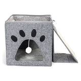 Cuccia componibile con tiragraffi per gatti 48x35x29 cm - immagine 3