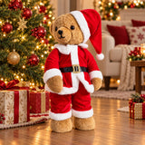 Orso in Tessuto Natalizio 27x12xH.60 cm - immagine 2