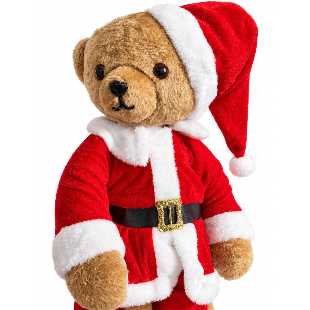 Orso in Tessuto Natalizio 27x12xH.60 cm - immagine 3