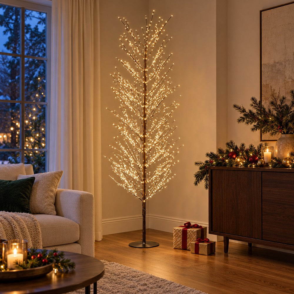 Albero di Natale Decorativo 2000 Led D.70xH.210 cm - immagine 2