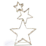 Decorazione Natalizia Set 3 Stelle in Metallo da appoggio