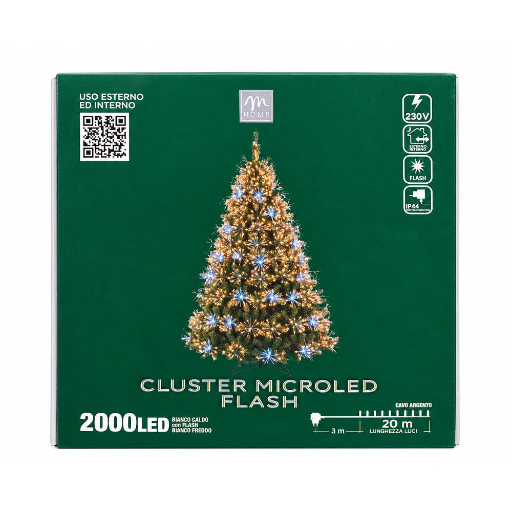 Luci di Natale 2000 Microled Bianco Caldo/Freddo