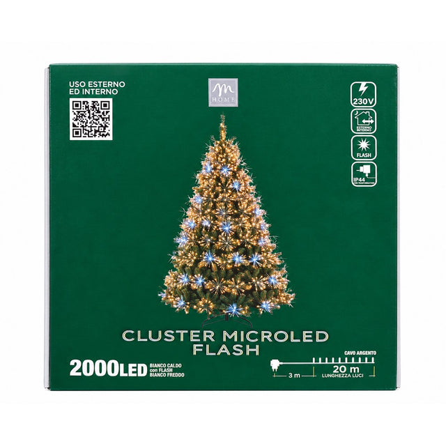 Luci di Natale 2000 Microled Bianco Caldo/Freddo