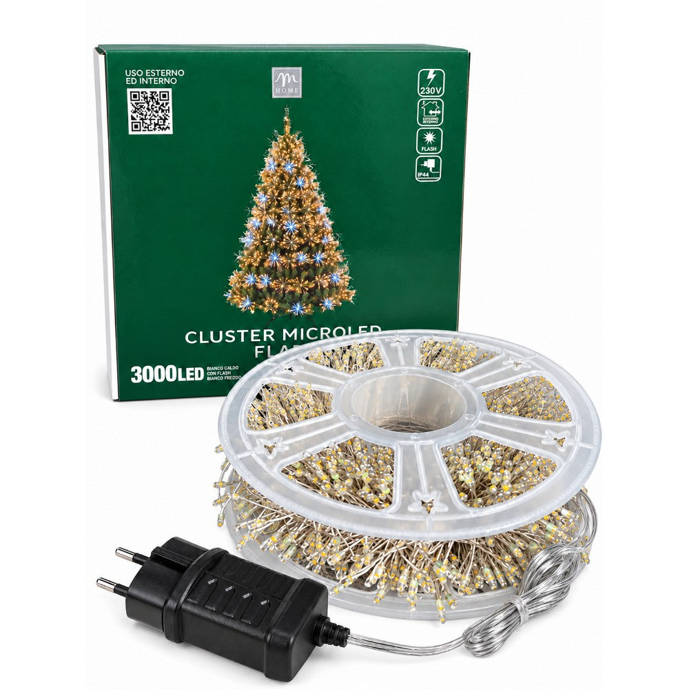 Luci di Natale 3000 Microled Bianco Caldo/Freddo - immagine 3
