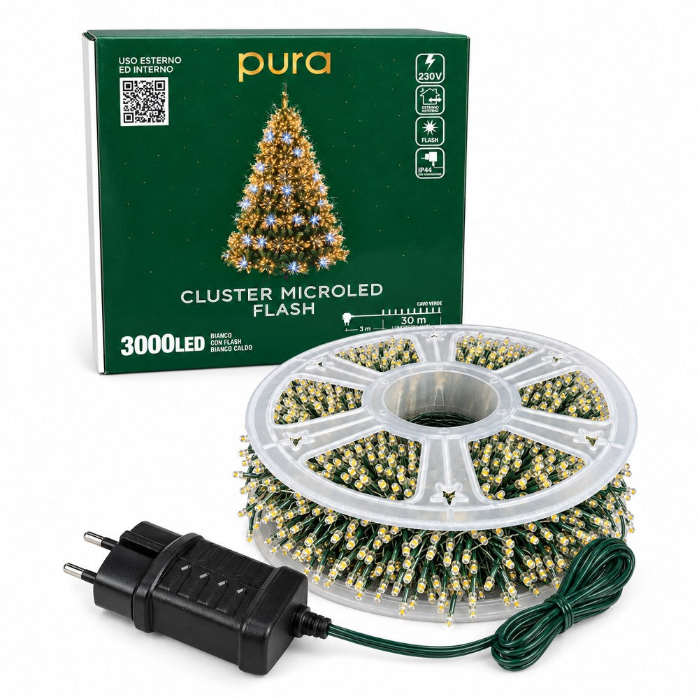Luci di Natale 3000 Microled Bianco Caldo/freddo - immagine 3