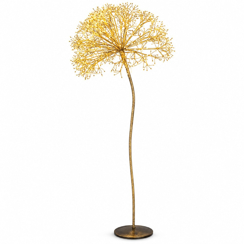 Albero Sfera 576 Microled con Flash Dorato 150 cm