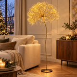 Albero Sfera 576 Microled con Flash Dorato 150 cm - immagine 2