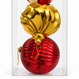Palline di Natale 15 cm Set 5 pz Assortite - immagine 3