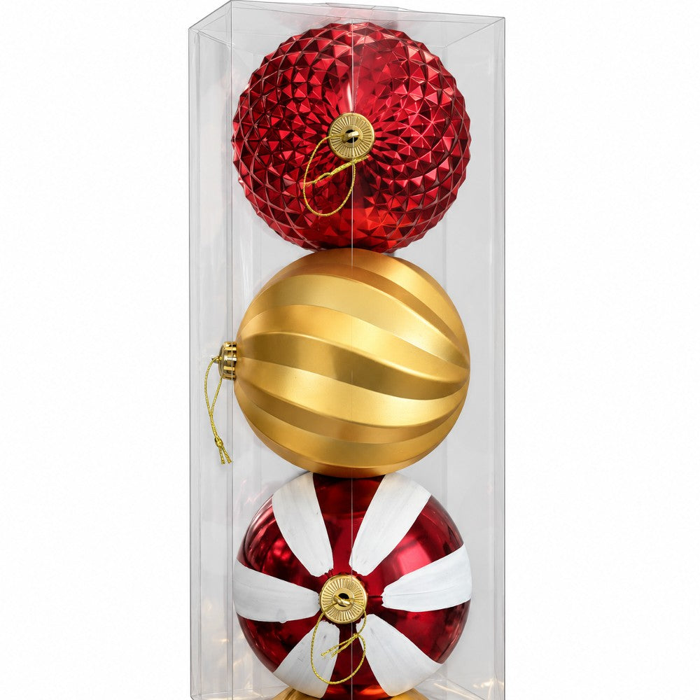 Palline di Natale 15 cm Set 5 pz Assortite - immagine 4