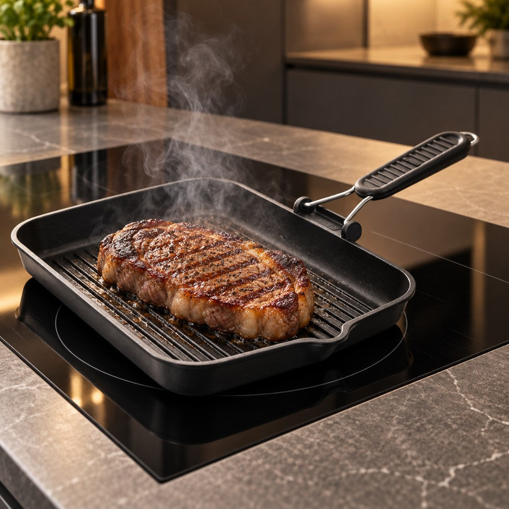 Bistecchiera quadrata 20×20 cm  INDUCTION - immagine 2