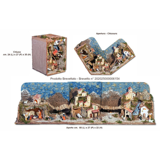 Preselibro Presepe apribile con Natività 24x27x35/88 cm