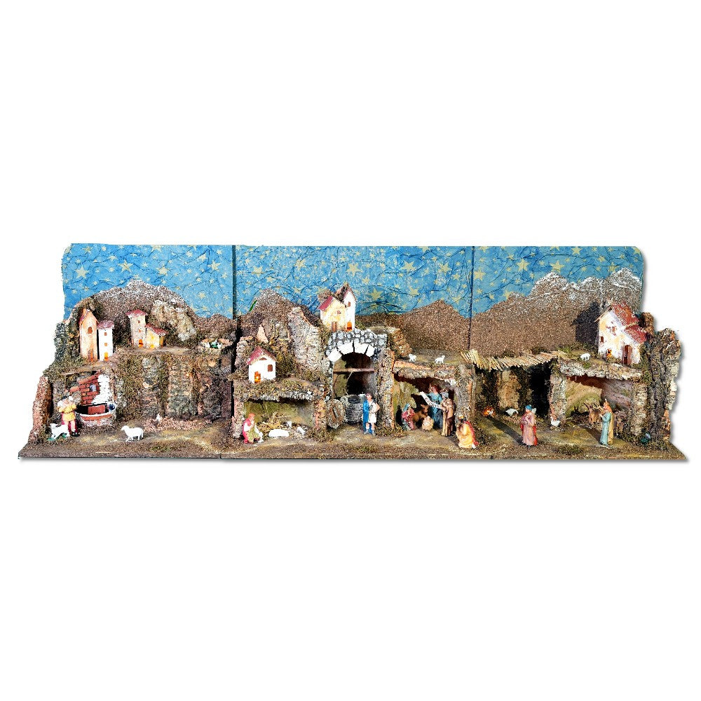 Preselibro Presepe apribile con grotta 57x37,5x43,5 cm - immagine 3