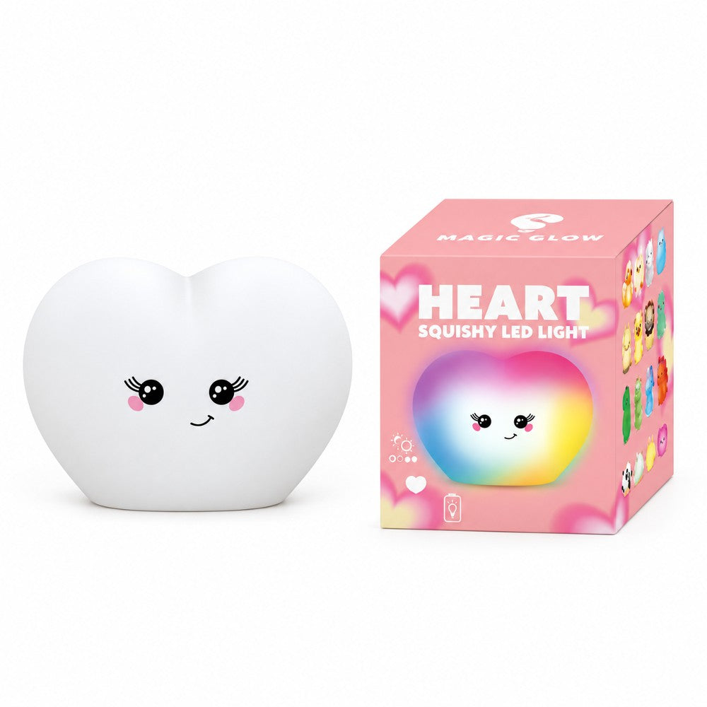 Lampada Notturna a Batteria Squishy Cuore