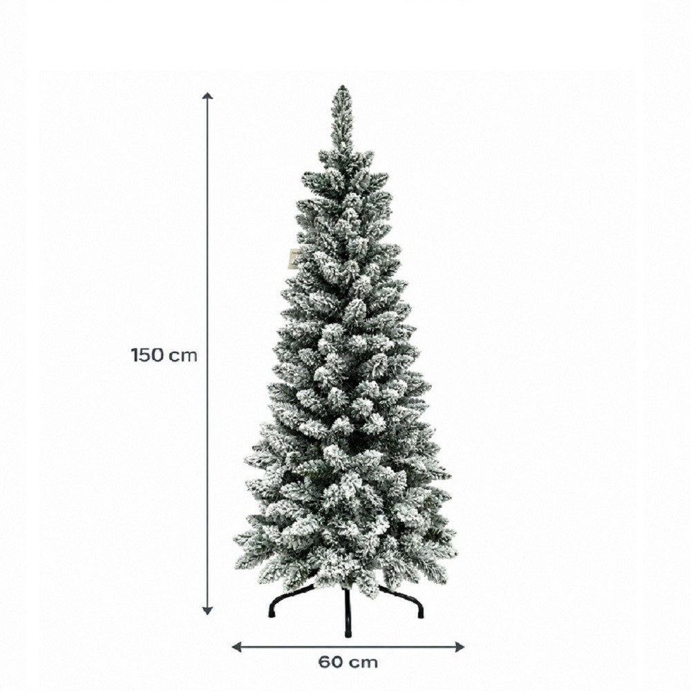 Albero di Natale Andalo Floccato 150 cm 320 Rami