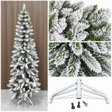 Albero di Natale Andalo Floccato 150 cm 320 Rami - immagine 3