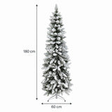 Albero di Natale Andalo Floccato 180 cm 400 Rami