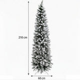 Albero di Natale Andalo Floccato 210 cm 580 Rami