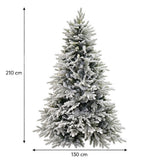 Albero di Natale Cortina Floccato 210 cm 1385 Rami
