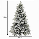 Albero di Natale Cortina Floccato 240 cm 1763 Rami