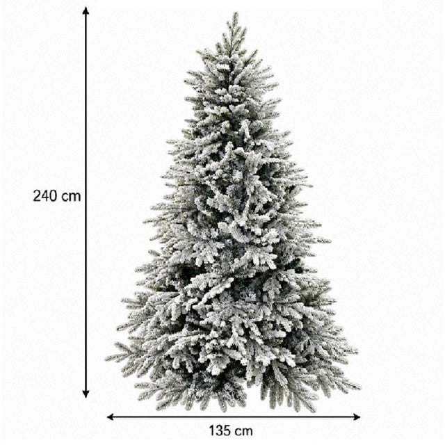 Albero di Natale Cortina Floccato 240 cm 1763 Rami