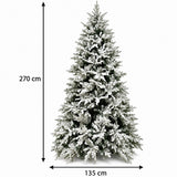 Albero di Natale Cortina Floccato 270 cm 2435 Rami