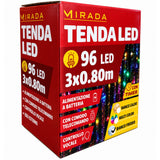 Tenda a Batteria 96 Led Bianco Freddo 3X0.80 mt