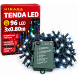 Tenda a Batteria 96 Led Bianco Freddo 3X0.80 mt - immagine 2