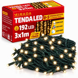 Tenda 192 Led Bianco Caldo 3X1 mt - immagine 2