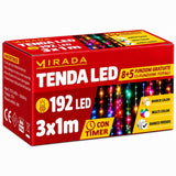 Tenda 192 Led Bianco Freddo 3X1 mt