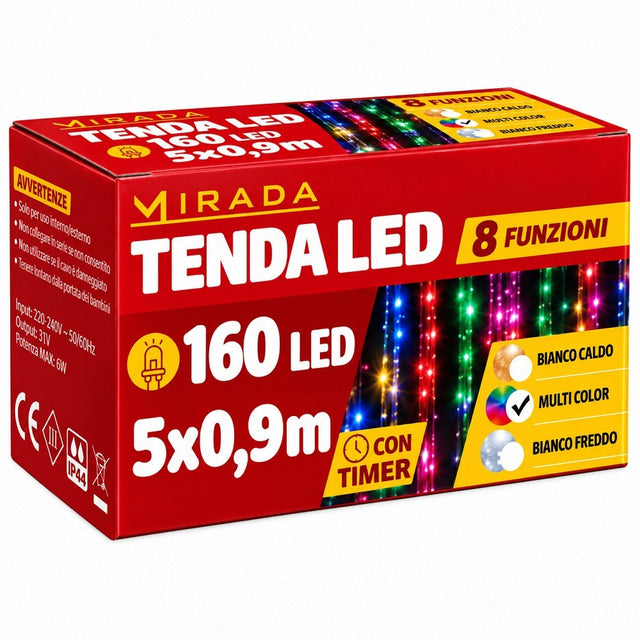 Tenda 160 Led Multicolor 5X0,9 mt