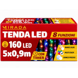 Tenda 160 Led Multicolor 5X0,9 mt - immagine 3