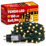 Tenda 160 Led  Bianco Caldo 5X0,9 mt - immagine 2
