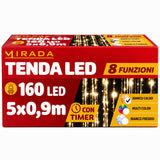 Tenda 160 Led  Bianco Caldo 5X0,9 mt - immagine 3