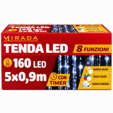Tenda 160 Led  Bianco Freddo 5X0,9 mt - immagine 3