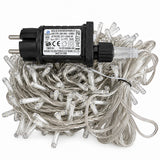 Luci di Natale 500 Led Bianco Freddo Cavo Trasparente - immagine 4