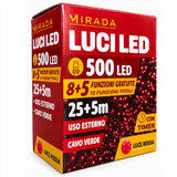 Luci di Natale 500 Led da Esterno Rosso