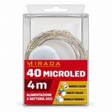 Luci 40 Microled Bianco Caldo a Batteria 4 mt