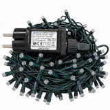 Luci di Natale 300 Led Bianco Caldo Cavo Verde - immagine 4