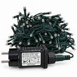 Luci di Natale 300 Led Oro Cavo Verde - immagine 4